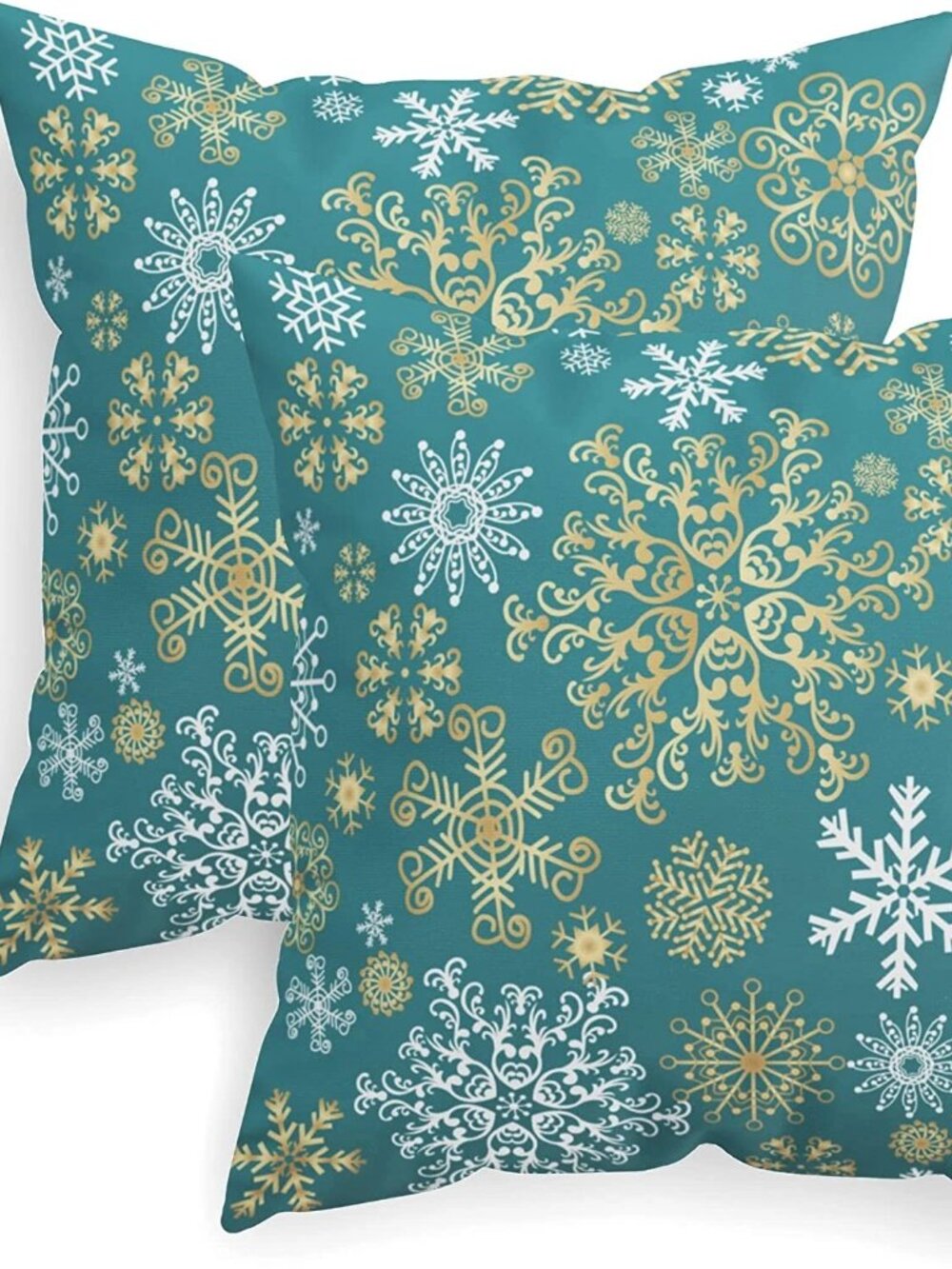 NEW CaliTime Set of 2 Cozy Fleece Teal Throw Pillow Cases Covers Velour Feel